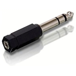 Konverterstik 6,3mm jack hun til 3,5mm jack han