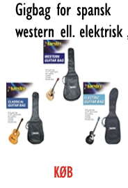 Gigbag for spansk, western ell. elektrisk guitar m/8 mm foring
