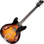 Hagstr�m VIK-TSB Halvakustisk Guitar Tobacco Sunburst 