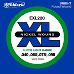 D'Addario EXL-220 XL Super light bas strenge nickelwound .040